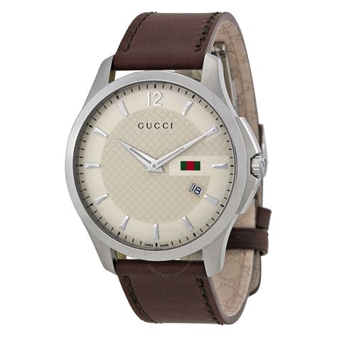 brown strap gucci watch